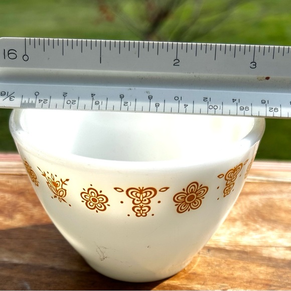 Vintage Corning Pyrex Butterfly Gold Creamer & Open Sugar Milk Glass - Picture 3 of 6